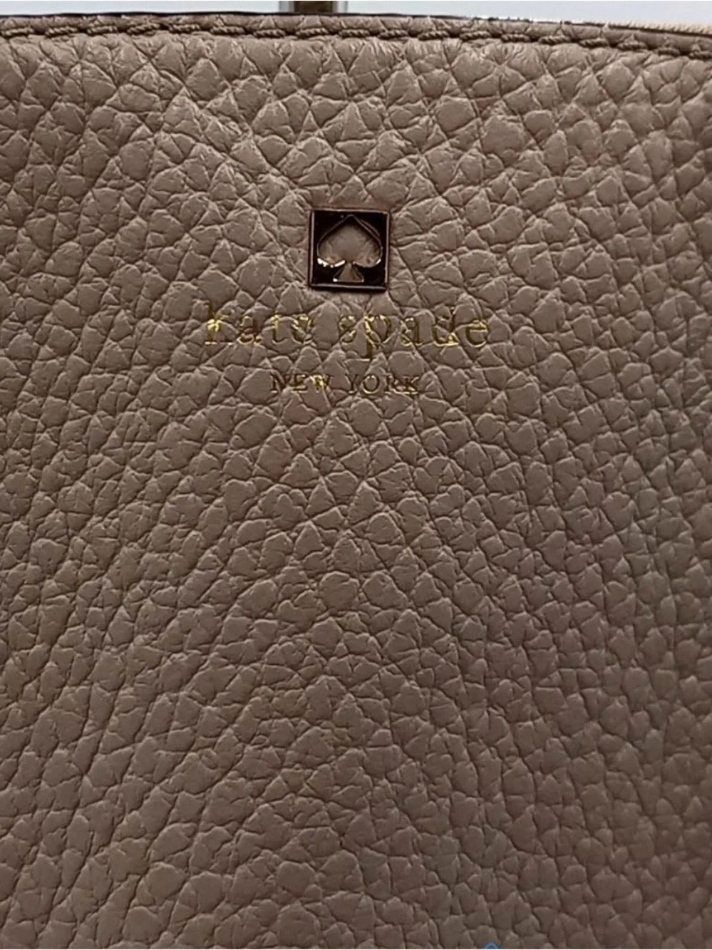 kate spade Taupe Pebbled Leather Tote